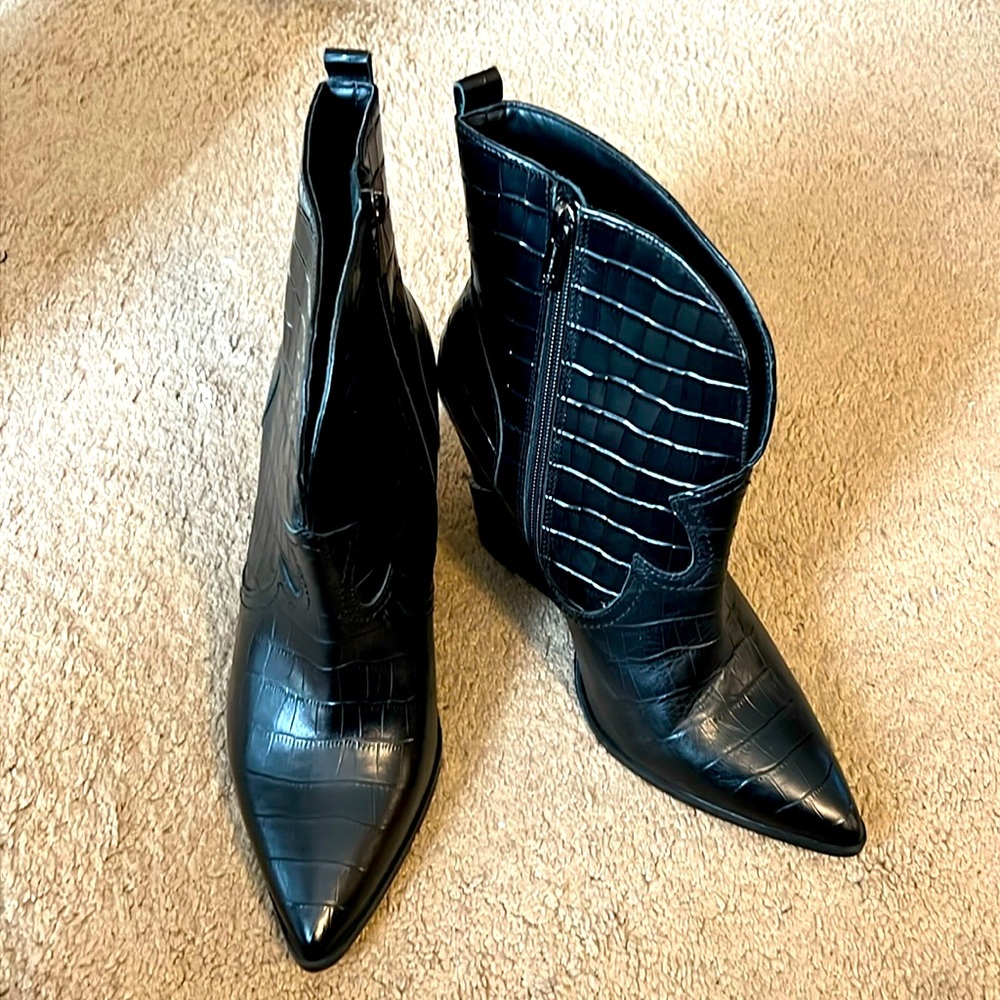 Brand new wedge boots.